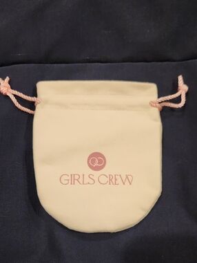 Girls Crew Jewelry Dust Bag Pink Drawstring Pouch Storage